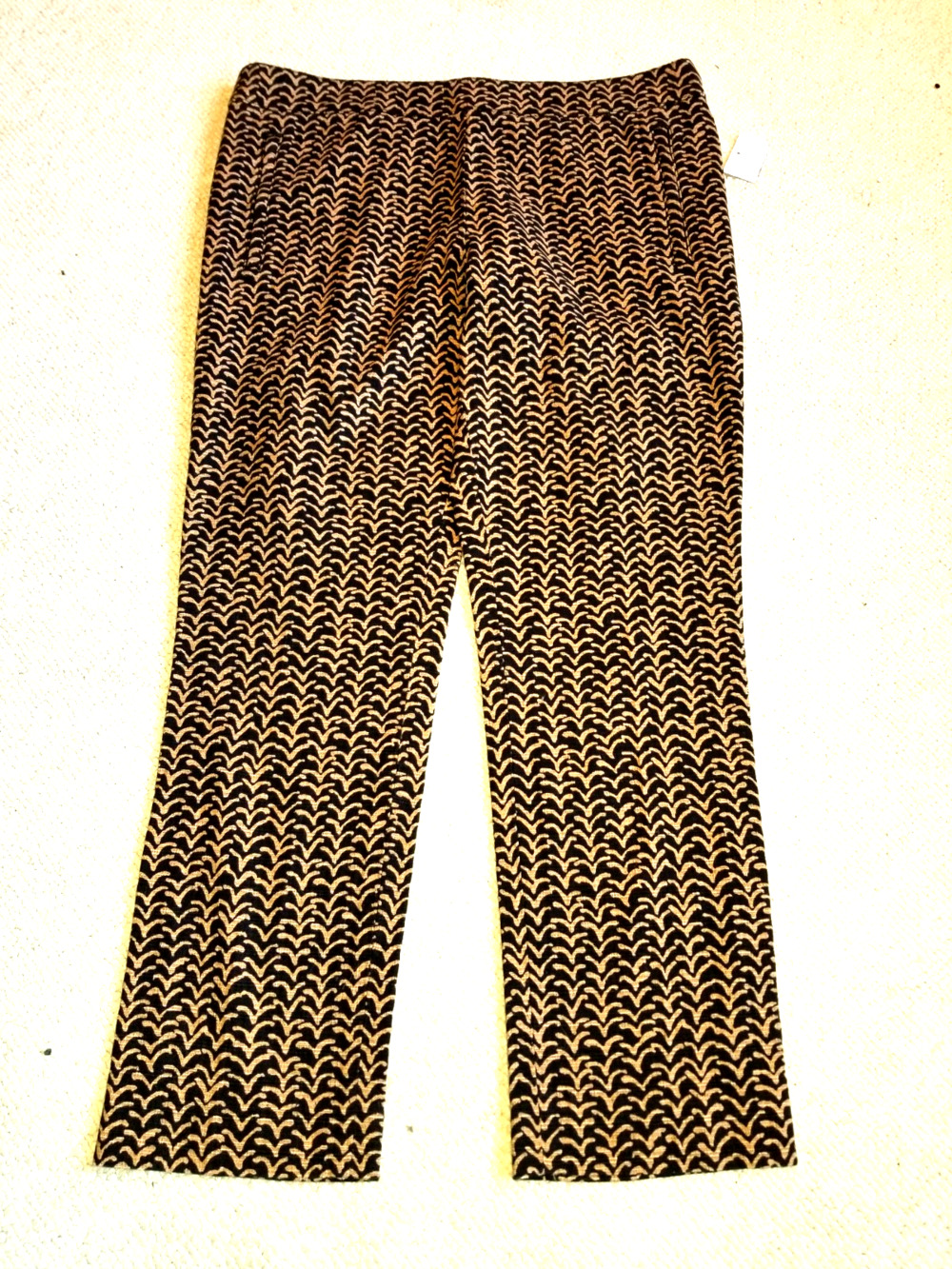 NWT Womens Pants-ANTHROPOLOGIE-CARTONNIER-brown/black patterned slim leg-12